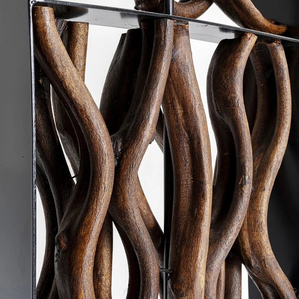 Zwarte Vloerlamp Met Hout