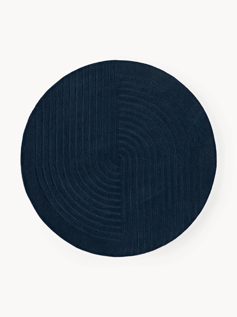 Rond wollen vloerkleed Mason, handgetuft
