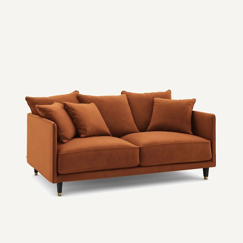 3-zits compacte fluwelen bank, Lazare