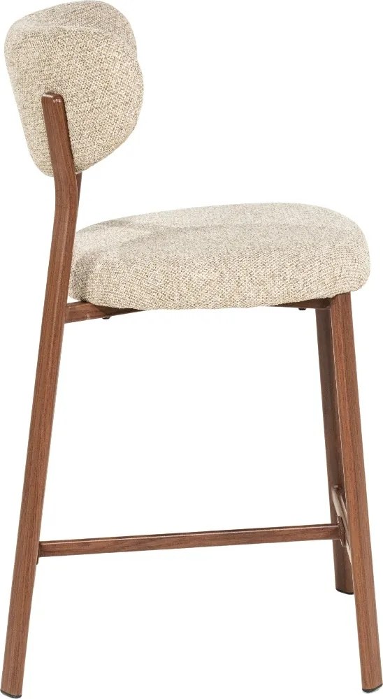 By-Boo Sedia Barkruk Met Houten Poten Bruin