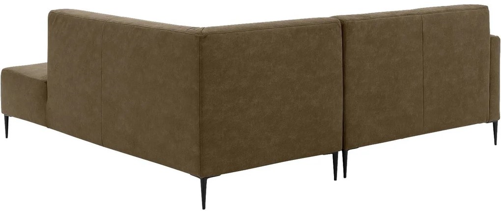 Goossens Key West groen, micro leer, 2-zits, modern design met ligelement rechts