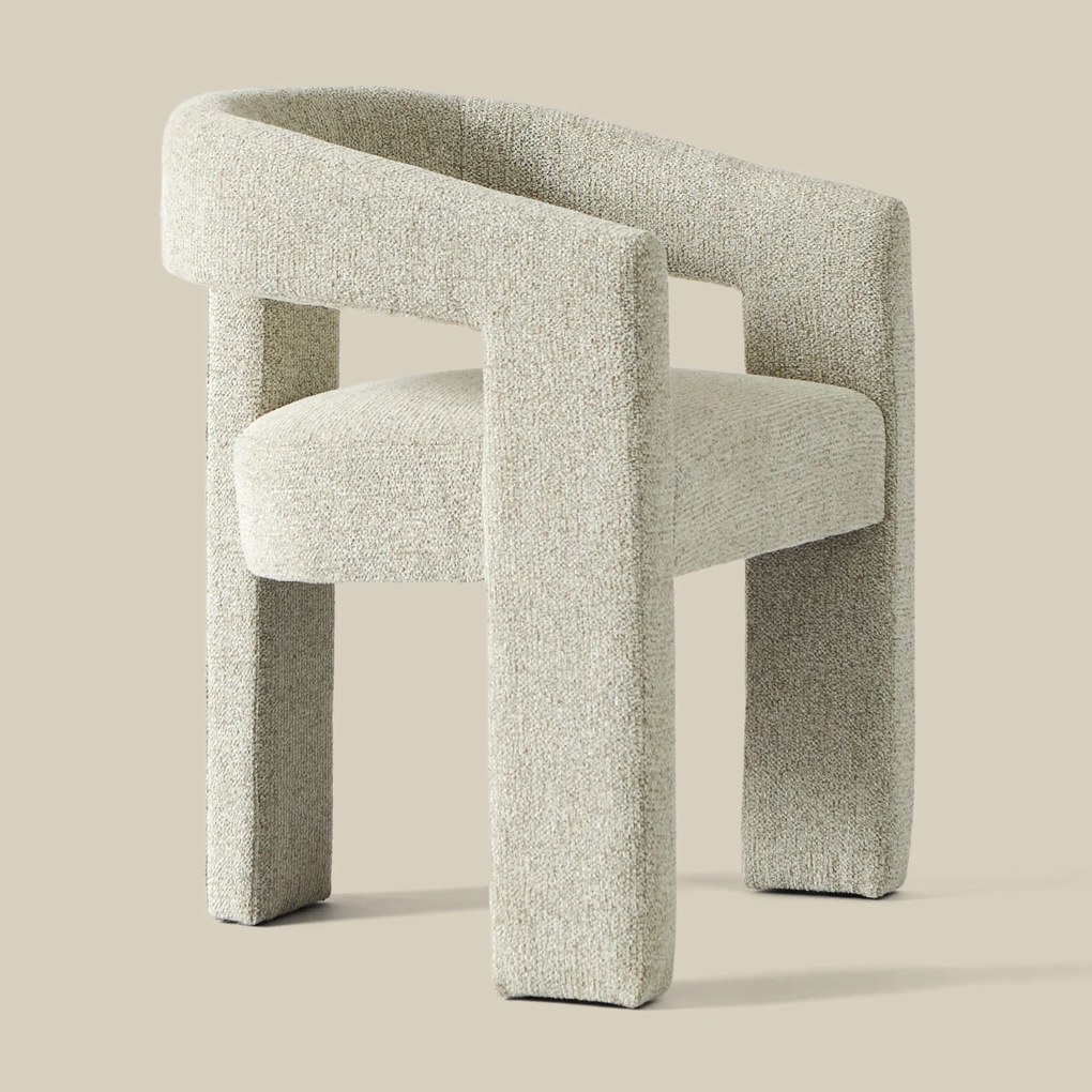 Wabi Sabi Eetkamerstoel Beige Volledig Stof