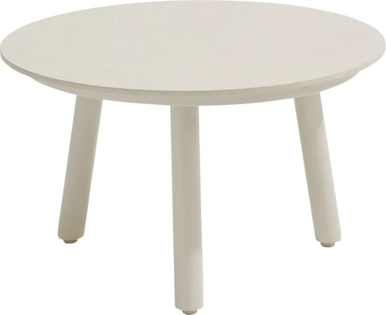 Taste by 4 Seasons Salute salontafel Linnen met rond keramisch tafelblad Ø 60 cm (H 35 cm) Loungetafel beige weerbestendig