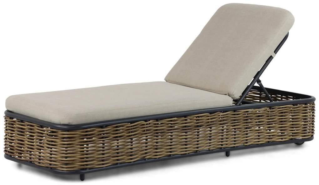 Lifestyle Garden Furniture Nice Ligbed Verstelbaar Aluminium/wicker Grijs