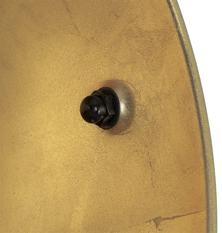 Vloerlamp zwart met goud 42 cm verstelbaar tripod - Magnax