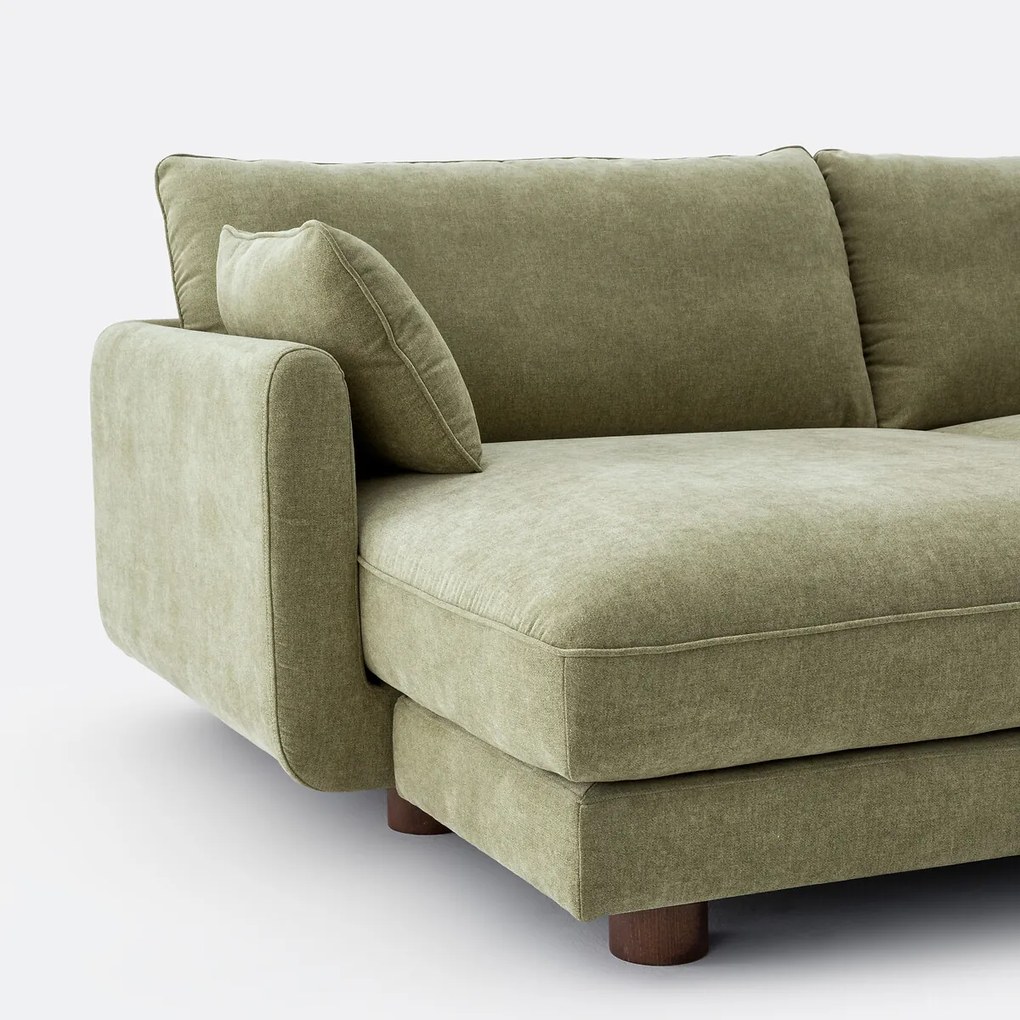 Omkeerbare hoekbank, gemêleerd polyester, EMILIO