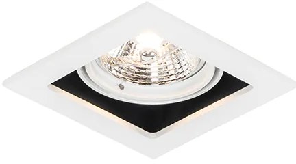 Set van 6 Vierkante inbouwspot wit verstelbaar - Artemis 70