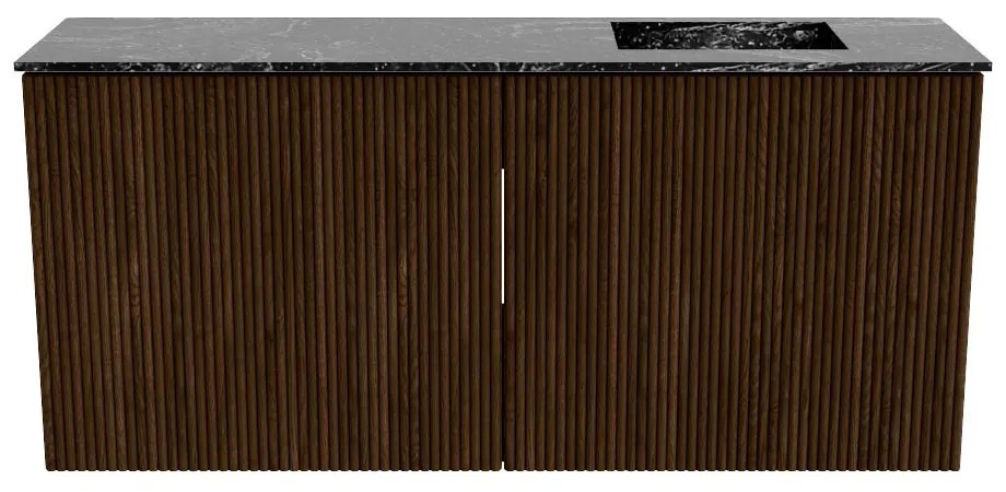 Mondiaz Joya DLux 90cm toiletmeubel walnut met wastafel faye rechts 1 kraangat lava