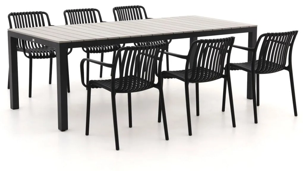 Forza Cali/Fidenza 220cm dining tuinset 7-delig stapelbaar