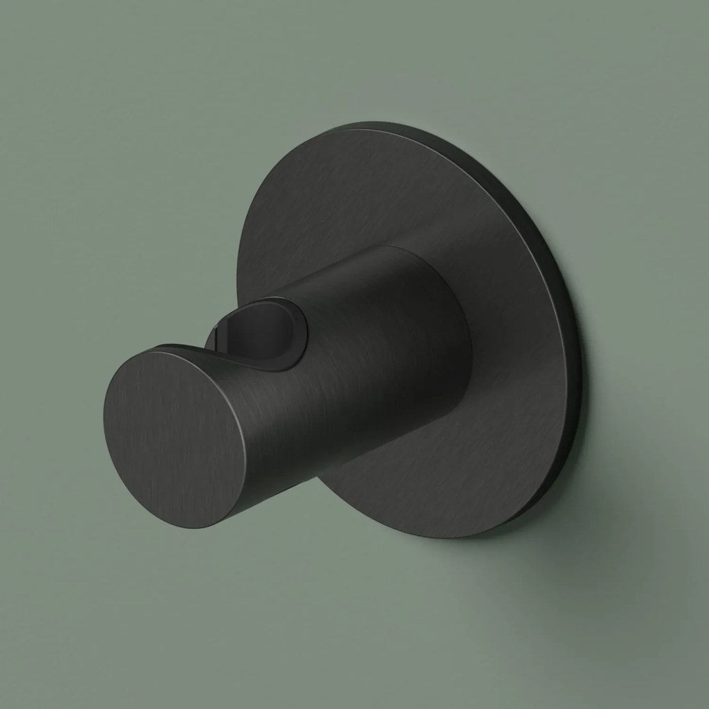 Hotbath ACE handdouchehouder zwart geborsteld PVD