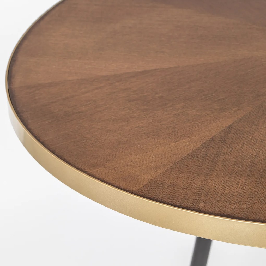 LUMZ Home Denise Ovale Eettafel Walnoot En Messing - 180 X 90cm.