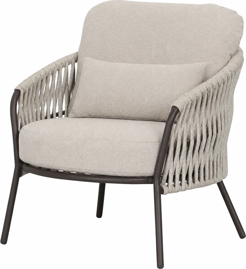 Sarenza lounge tuinstoel zand rope terre frame