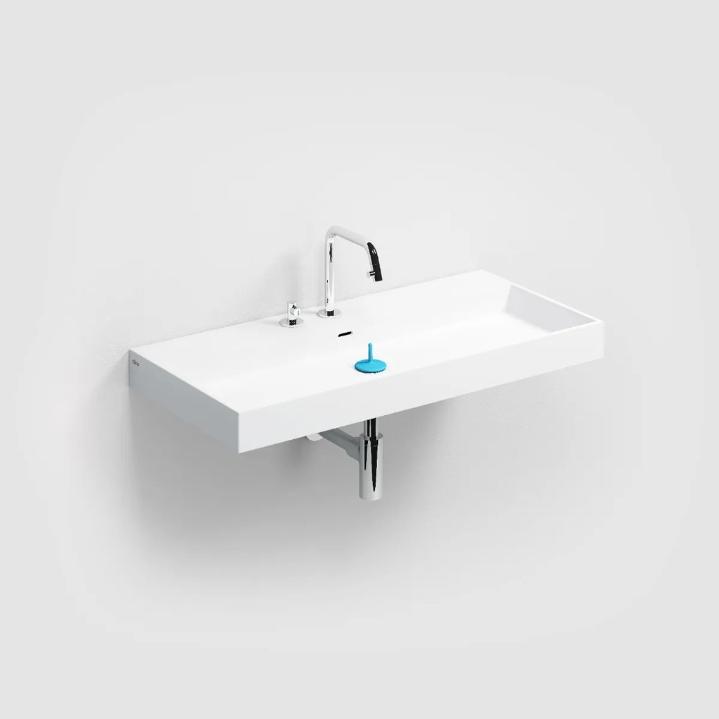 Clou Wash Me wastafel solid surface 90cm wit mat