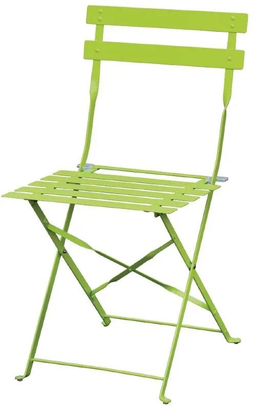 Stalen opklapbare stoel groen Set van 2