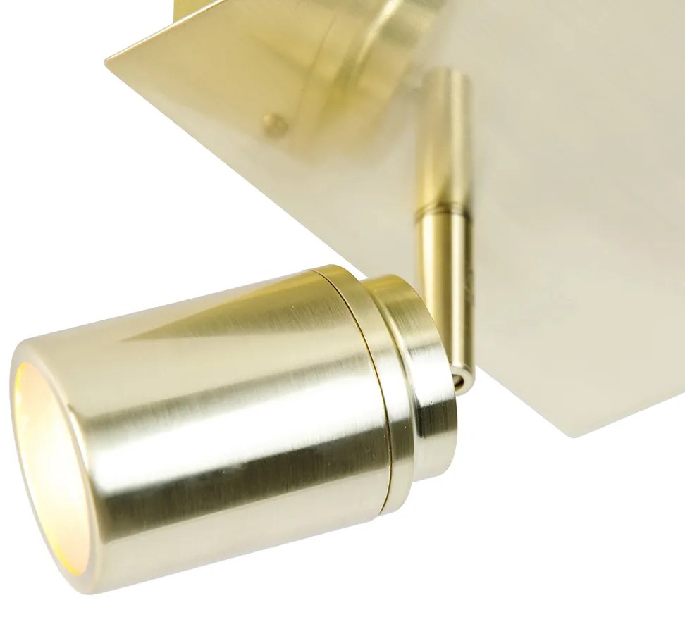 Moderne badkamer spot messing vierkant 2-lichts IP44 - Ducha