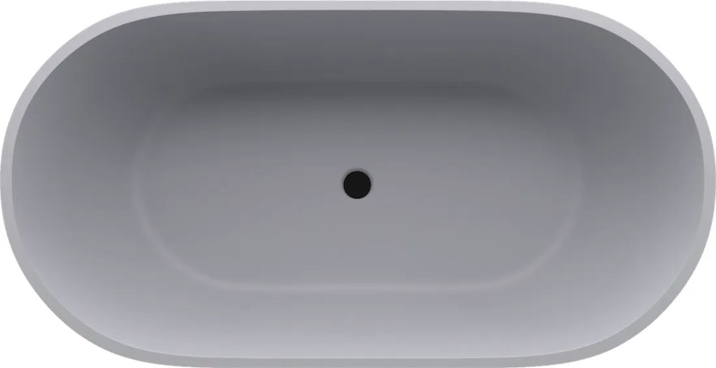 Polysan Reduta vrijstaand bad grijs mat mineraalmarmer 170x80cm