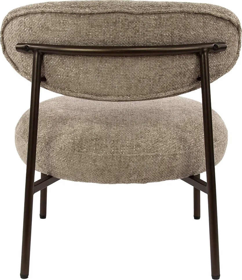 Zandkleur Fauteuil Met Ronde Zitting