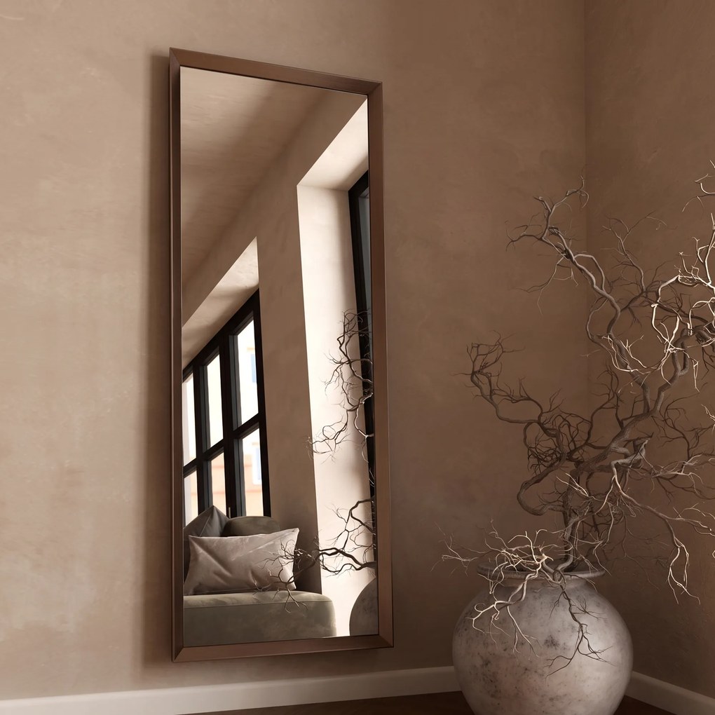 Kare Design Arezzo Coffee Grote Spiegel Taupe Bruine Rand - 70x200cm