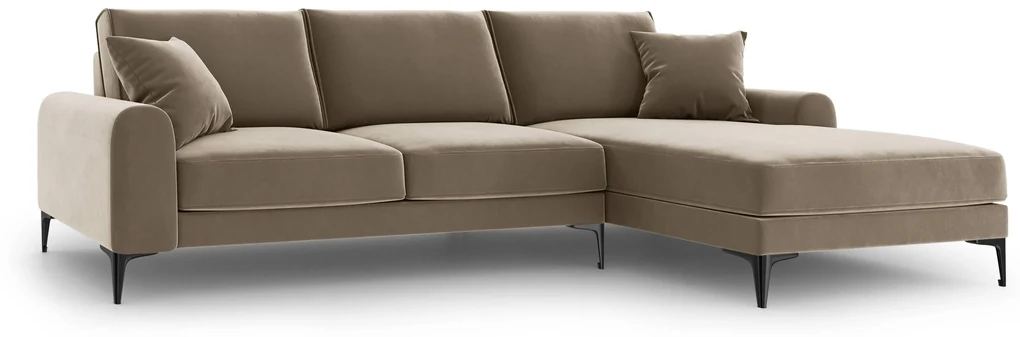 4.5-zitshoekbank Madara rechts velvet | Mazzini Sofas
