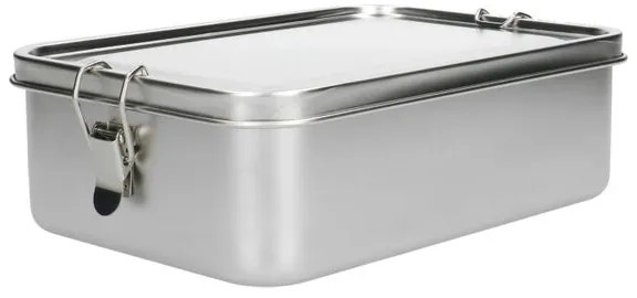 Lunchbox met siliconen ring, RVS, 2400 ml