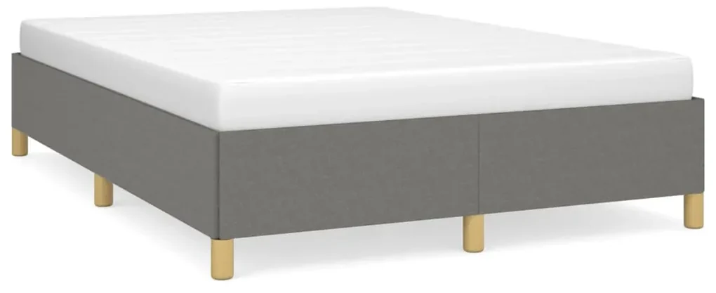 vidaXL Bedframe stof donkergrijs 140x200 cm