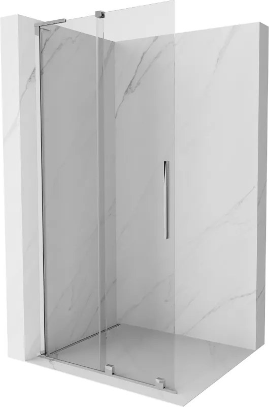 Mexen Velar L schuifbare douchewand Walk-in 100 x 200 cm, transparant 8 mm, chroom - 871-100-003-03-01