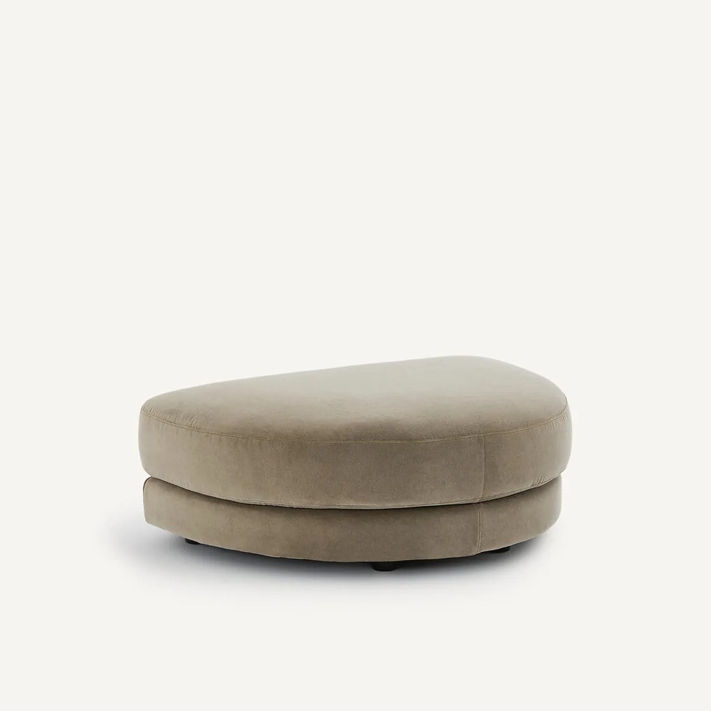 Modulaire voetensteun in stonewashed fluweel, TIBERIO