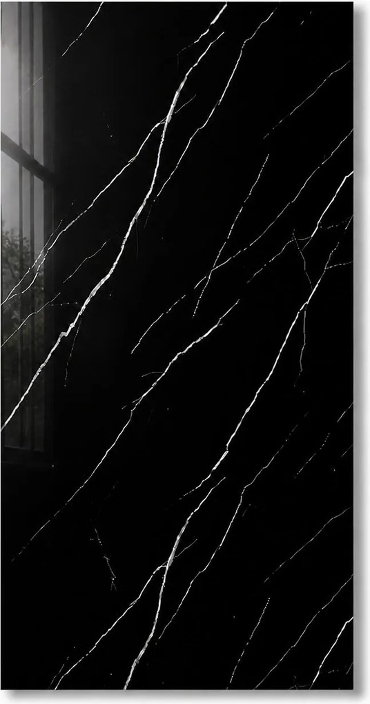PVC Marmer Paneel Black White Glans 260x122x0,3cm