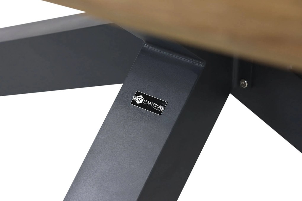 Dining Tuintafel ovaal 280 x 130 cm Old teak greywash Santika Diogo