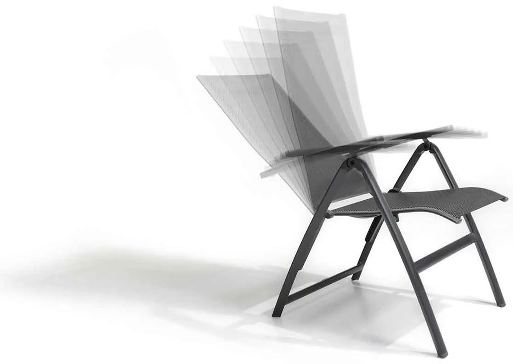 4 Seasons Cadiz tuinstoel verstelbaar - matt carbon