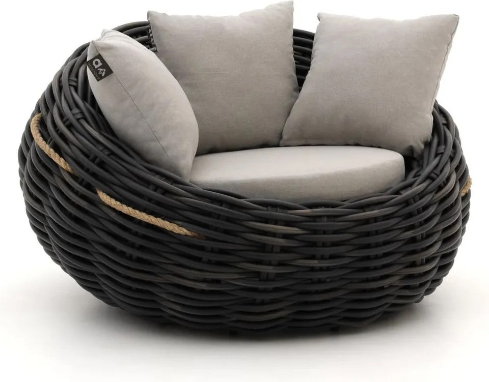 Lounge tuinstoel | Apple Bee Cocoon | Outdoor textiel | Zwart | Kees Smit Tuinmeubelen