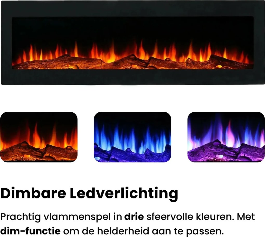 LumberQ In- opbouwsfeerhaard Nova 105 x 35 x 12,5 cm