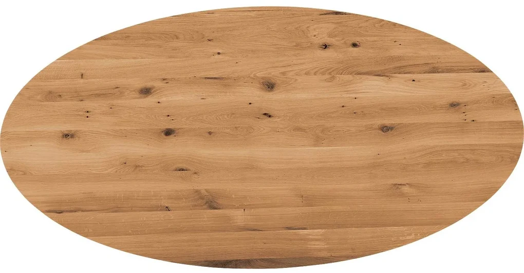 Goossens Eettafel Blade, Strak blad ovaal 200 x 110 cm 6 cm dik