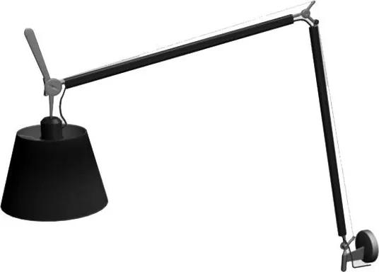 Artemide Tolomeo Mega parete wandlamp met aan-/uitschakelaar zwart