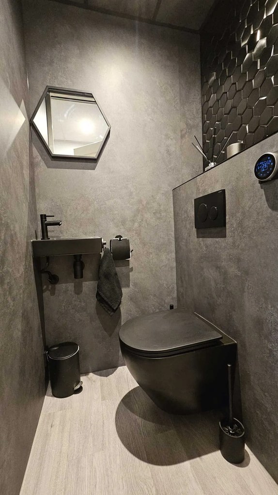 SPC Betonlook Wandpaneel MAT Dark 260x96x0.3cm | Badkamer Wandpanelen