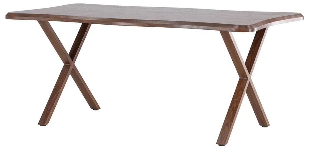 Houten Eettafel Met X Vormige Poten - 90 X 180cm.