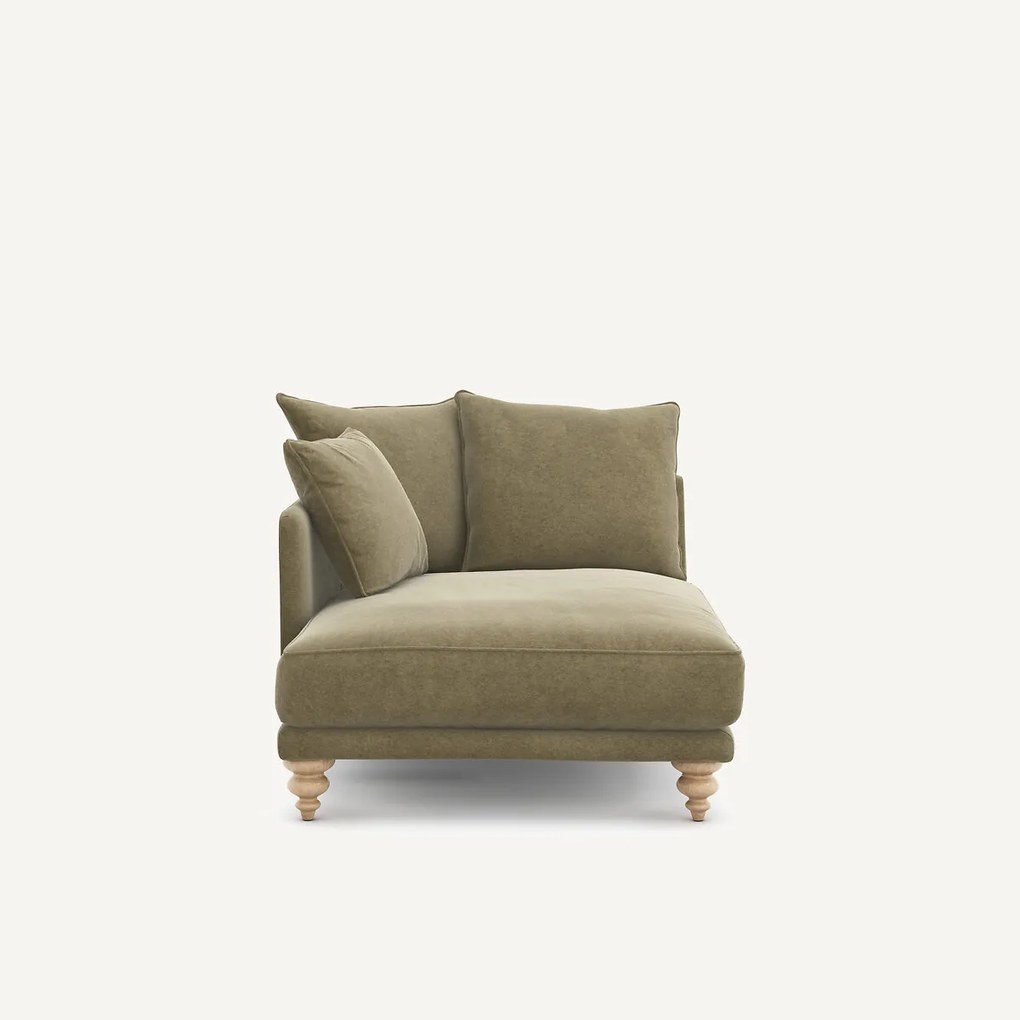 Longchair van linnen fluweel, LAZARE