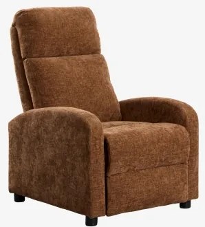 Libuliana Beklede Relaxfauteuil Chenille Roestbruin - Sklum