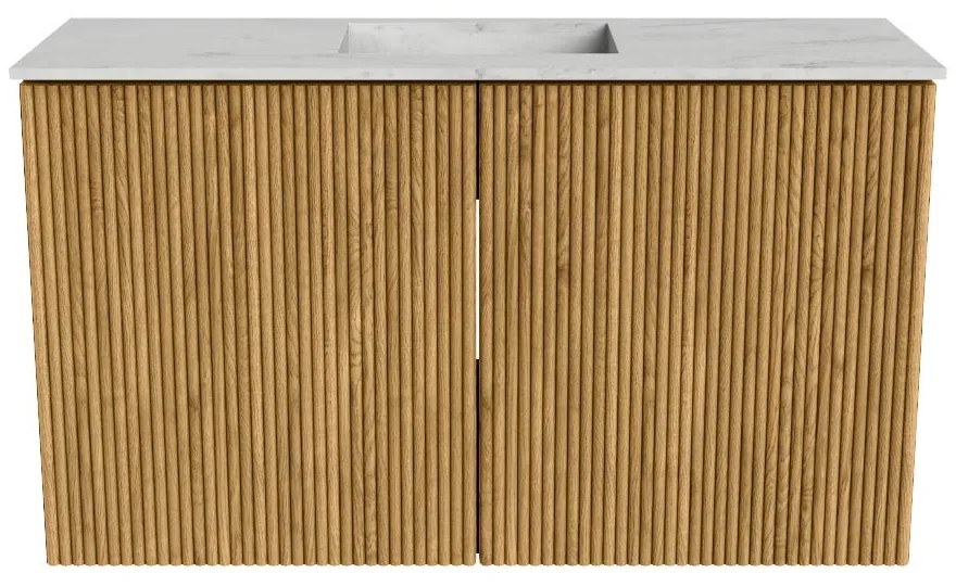 Mondiaz Joya DLux 70cm toiletmeubel oak met wastafel faye midden 1 kraangat opalo