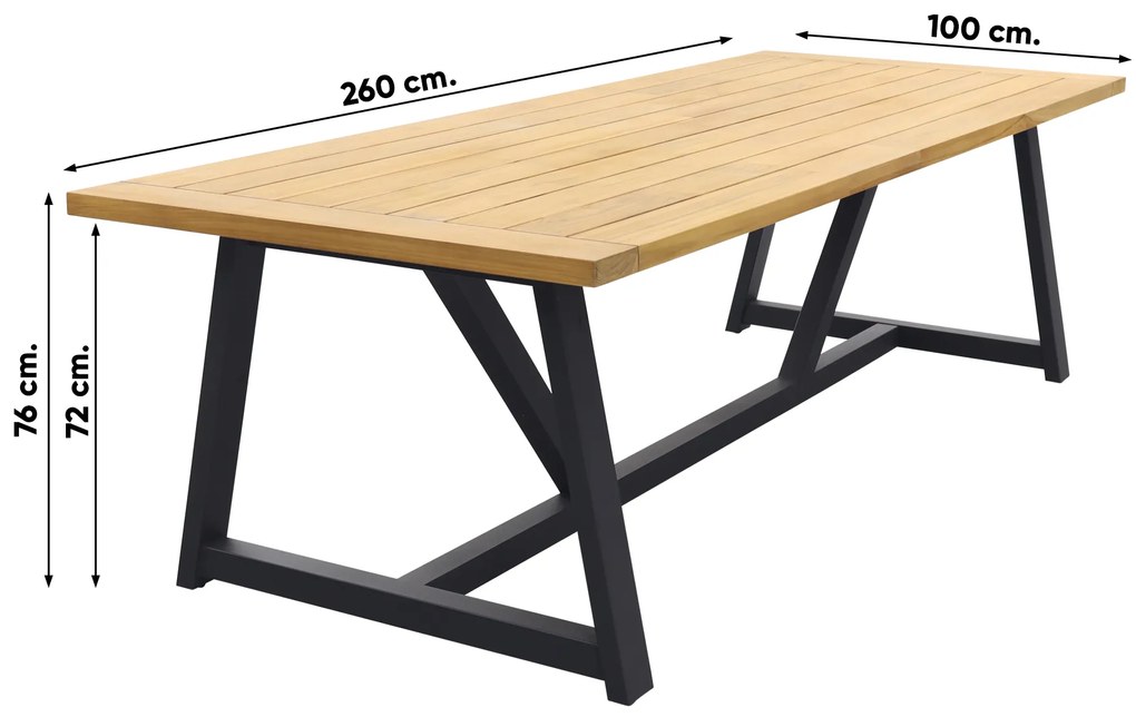 Taste Noah tuintafel - 260x100 cm. OP=OP