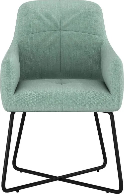 Eetkamerstoel - Arne - stof Bjorn grof geweven mint