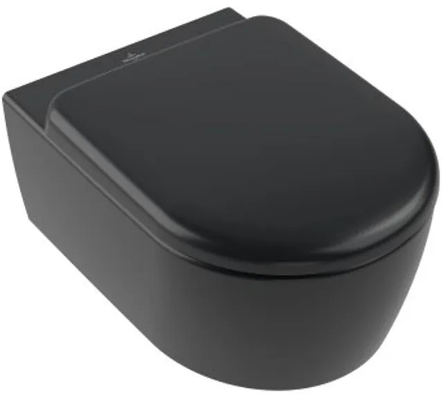 Villeroy & Boch Skyla pack wandcloset -met softclose en quickrelease zitting -Twistflush-C+-zwart 5656clr7