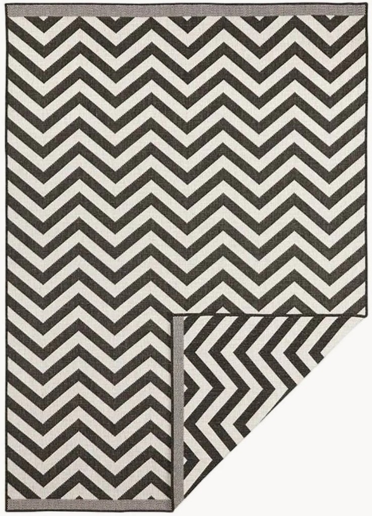 Omkeerbaar in- & outdoor vloerkleed Palma met zigzagpatroon