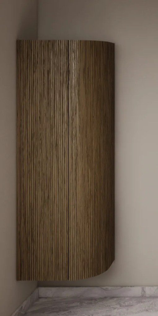 Gliss Design Alluro kolomkast 160cm met ronding rechts castle brown