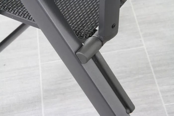 Hartman Napoli/Kings 4-persoons verstelbare tuinset 180x100 cm. - Antraciet