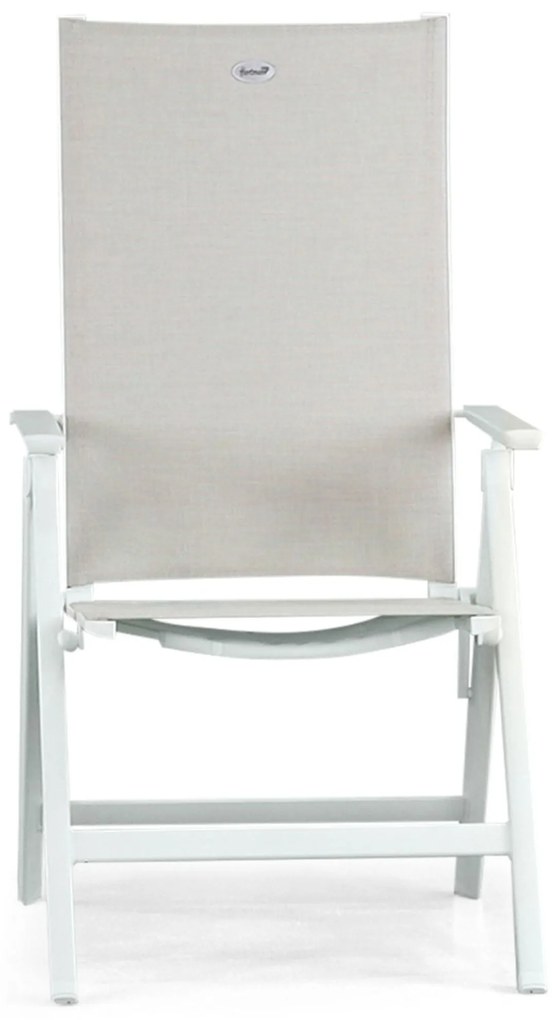 Tuinset 6 personen 240 cm Aluminium/textileen Wit Hartman Aruba/Cervola