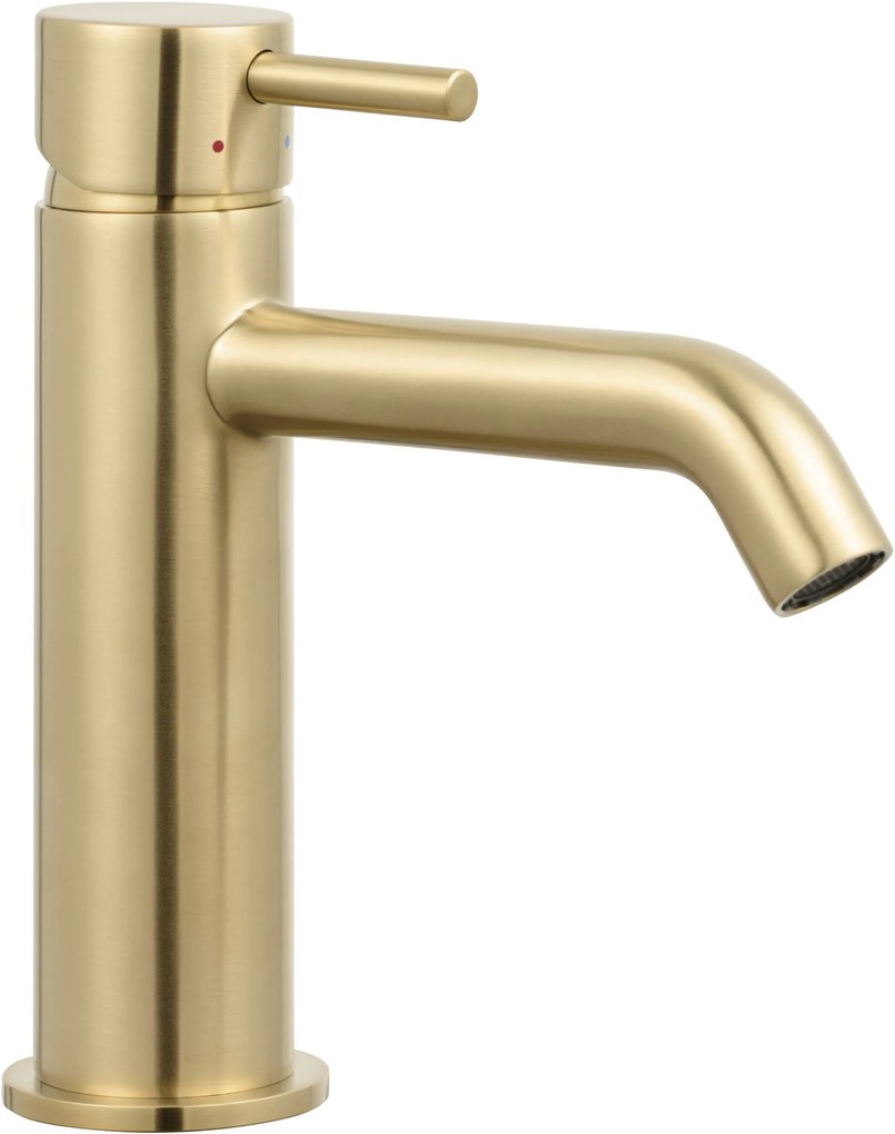 Saqu Eurotrend wastafelkraan geborsteld messing