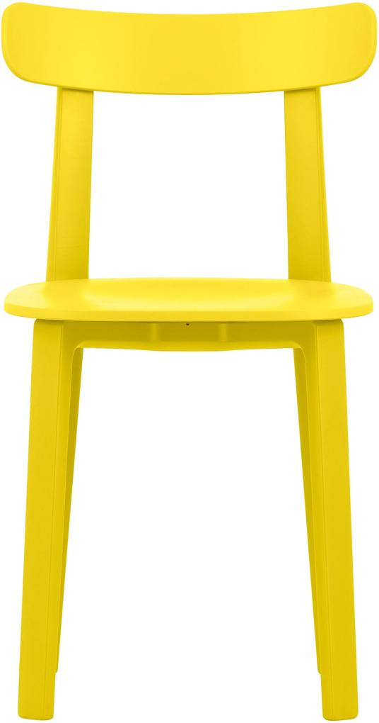 Vitra All Plastic stoel met viltglijders buttercup