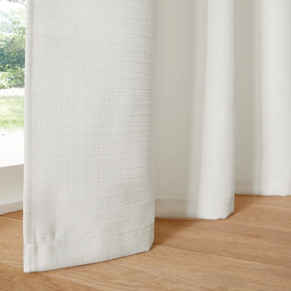 Gordijn van gerecycled polyester met aangerimpelde bies en wave, SELECT