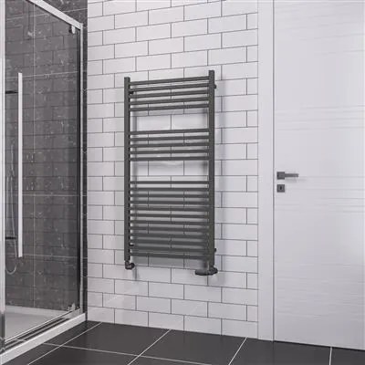 Eastbrook Tuscan Square multirail handdoekradiator 60x120cm 775W antraciet